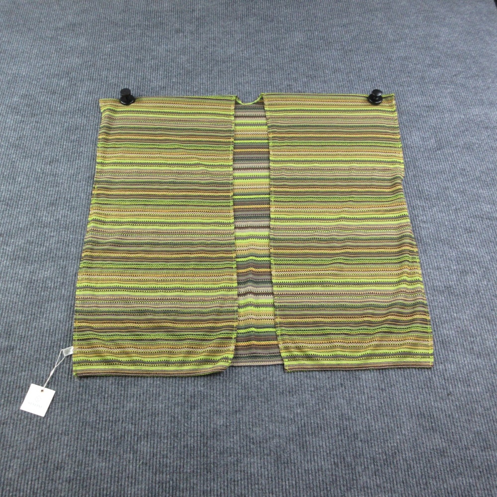 STYLINÉ Vest Womens One Size Green Open-Knit Striped Lightweight Crochet NWT